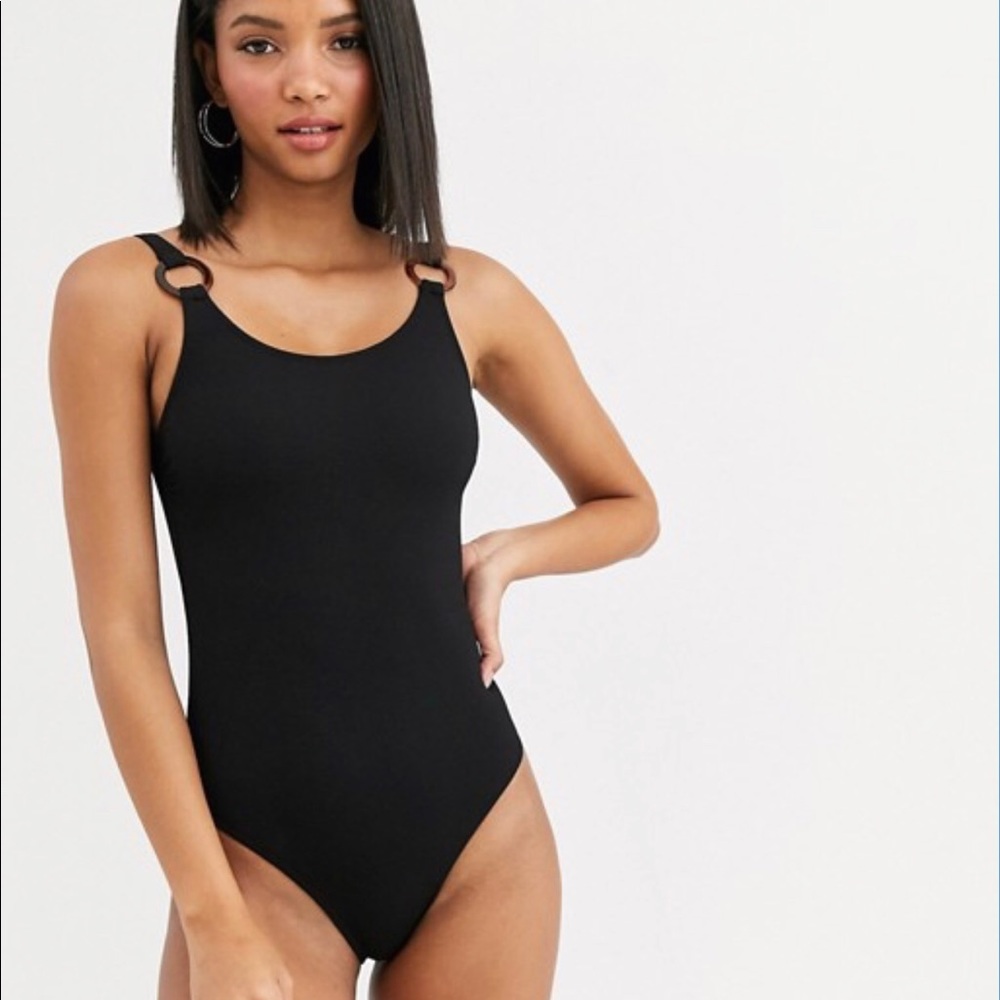 Black one piece swimsuit